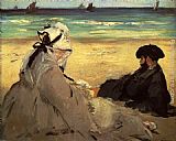 Eduard Manet On The Beach painting